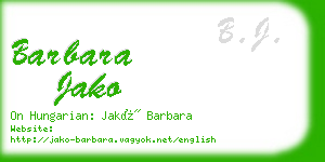 barbara jako business card